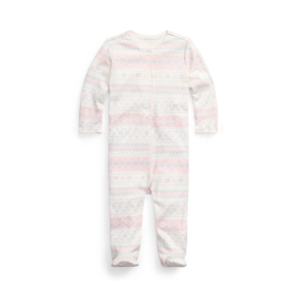 Fair Isle Print Coverall Baby Girl 1