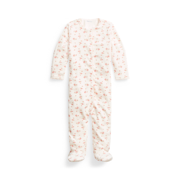 Floral Velour Coverall Baby Girl 1
