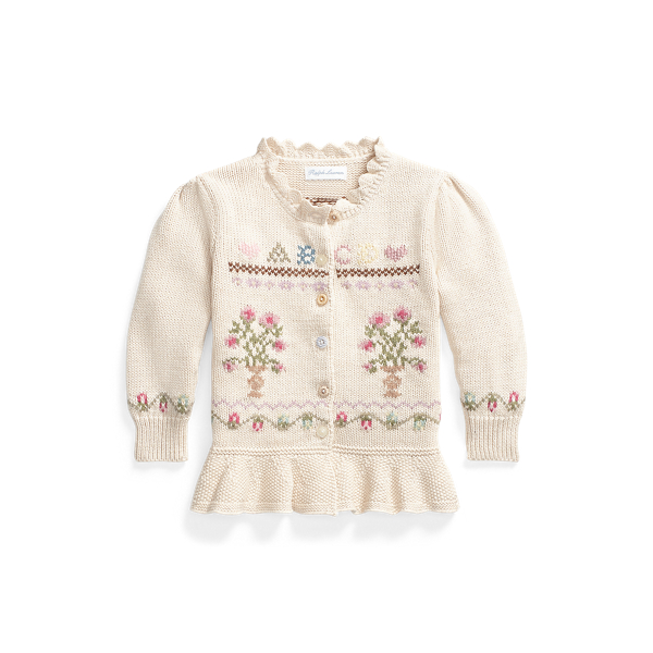 Cardigan a peplo con intarsi Baby Girl in 1
