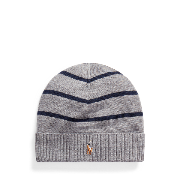 Striped Merino Wool Beanie Boys 6-14 Years in 1