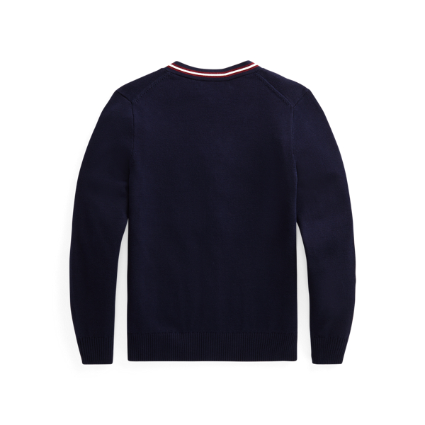 RL Navy Cotton V-Neck Cardigan Boys 8-20 7