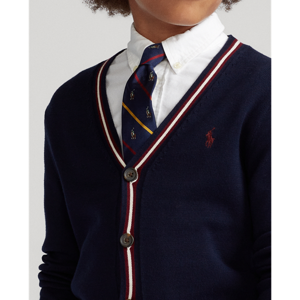 RL Navy Cotton V-Neck Cardigan Boys 8-20 6