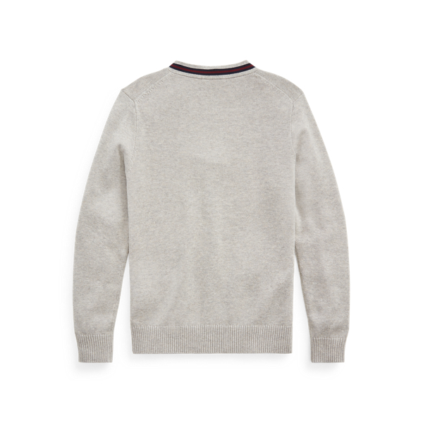 Dark Sport Heather Cotton V-Neck Cardigan Boys 8-20 2