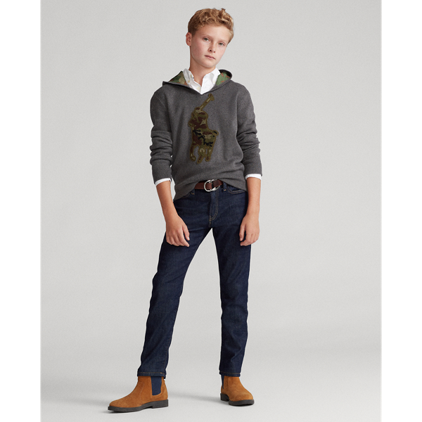 Boulder Grey Big Pony Cotton Hooded Sweater Boys 8-20 3