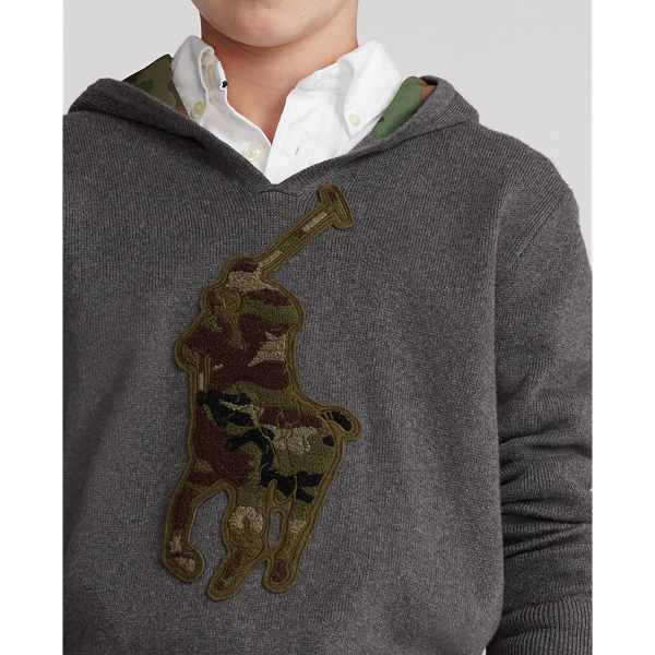Boulder Grey Big Pony Cotton Hooded Sweater Boys 8-20 6