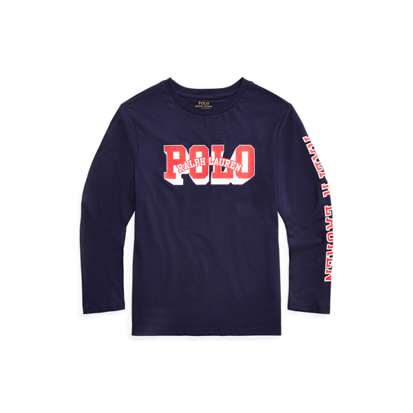 Logo Cotton Long-Sleeve Tee Boys 6-14 Years em 1