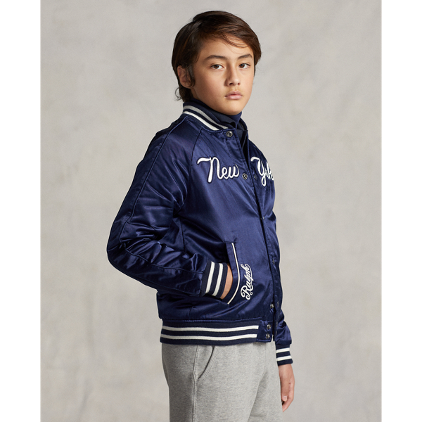 Aviator Navy/White Polo Ralph Lauren Yankees Jacket Boys 8-20/Girls 7-16 5