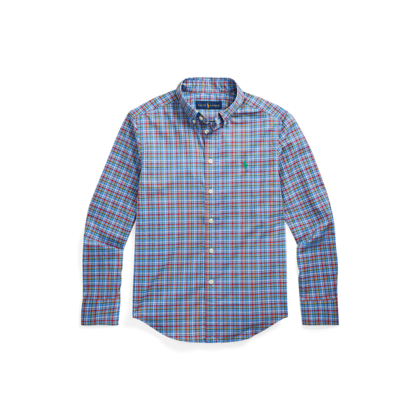 Chemise &eacute;cossaise popeline de coton