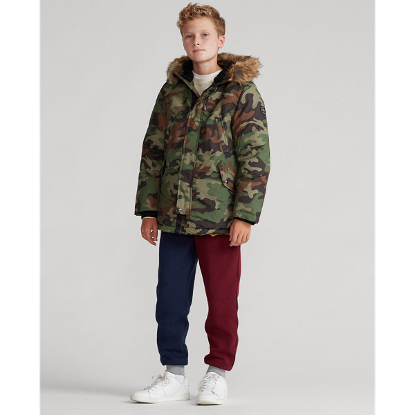 Surplus Camo Faux-Fur-Trim Down Parka Boys 8-20 3