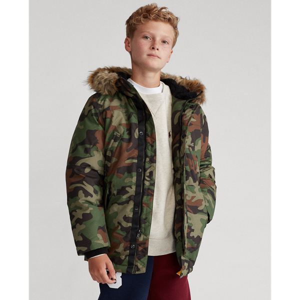 Surplus Camo Faux-Fur-Trim Down Parka Boys 8-20 4