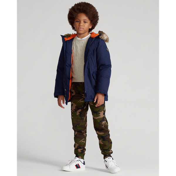 Cruise Navy Faux-Fur-Trim Down Parka Boys 8-20 3