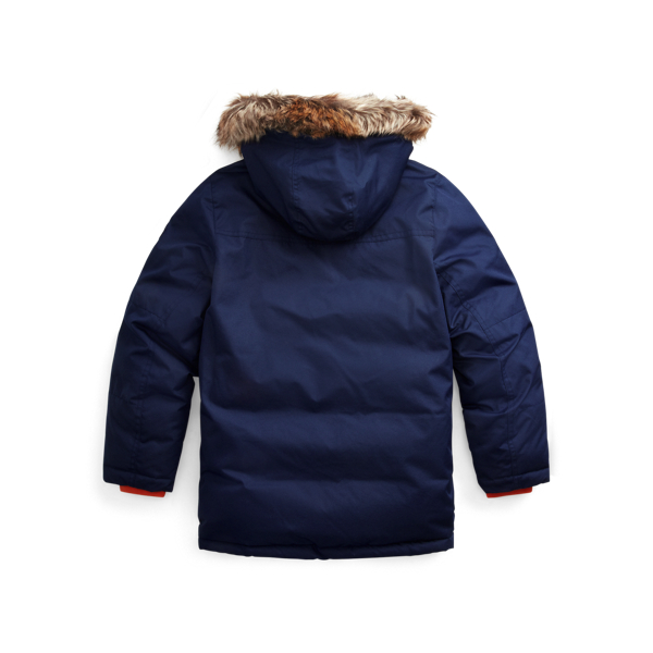 Cruise Navy Faux-Fur-Trim Down Parka Boys 8-20 7