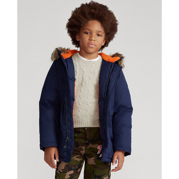 Faux-Fur-Trim Down Parka