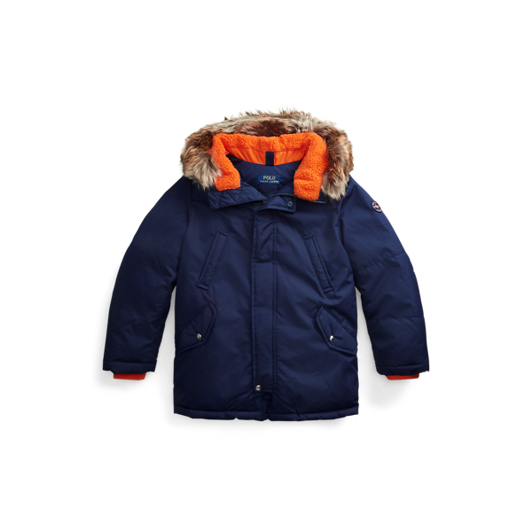 Cruise Navy Faux-Fur-Trim Down Parka Boys 8-20 2