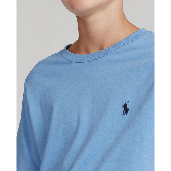Sky Blue Cotton Jersey Crewneck Tee Boys 8-20 6