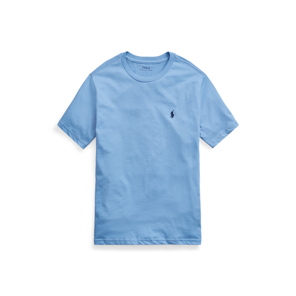 Sky Blue Cotton Jersey Crewneck Tee Boys 8-20 2