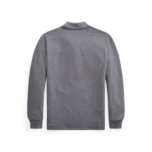 Boulder Grey Heather Cotton Mesh Long-Sleeve Polo Boys 8-20 2