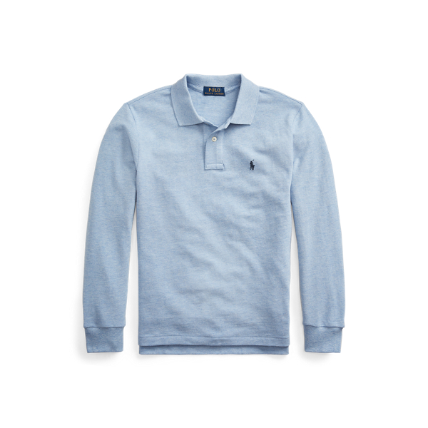 Cotton Mesh Long-Sleeve Polo Boys 8-20 1