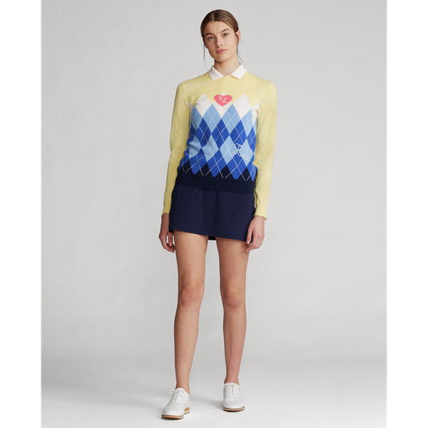 Argyle Cashmere-Blend Sweater Ralph Lauren Golf in Yellow Multi 4