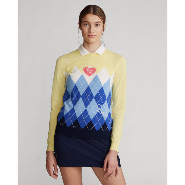 Argyle Cashmere Blend Sweater