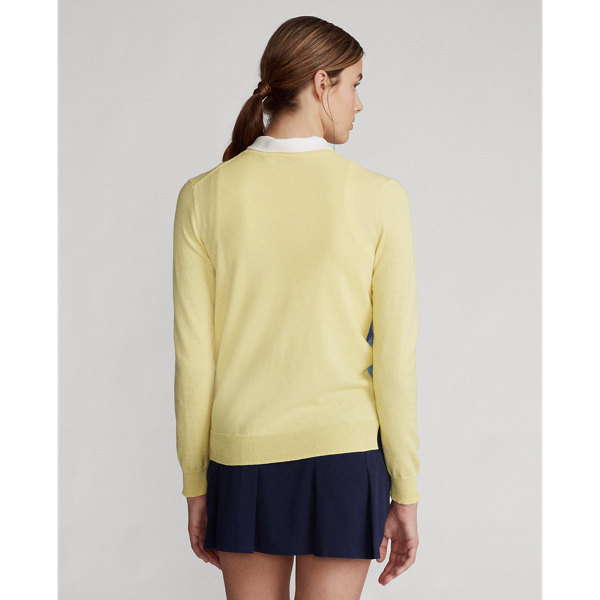 Argyle Cashmere-Blend Sweater Ralph Lauren Golf in Yellow Multi 5