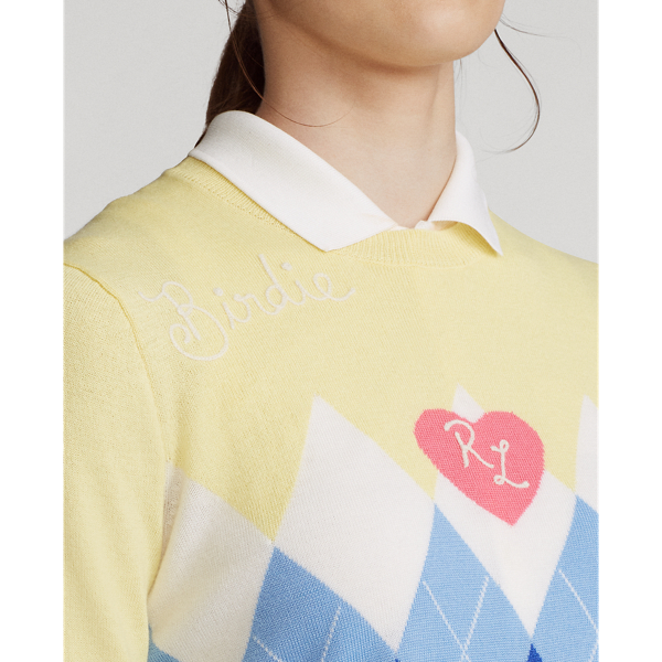 Argyle Cashmere-Blend Sweater Ralph Lauren Golf in Yellow Multi 6