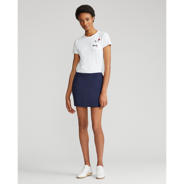Embroidered Crewneck Tee Ralph Lauren Golf in Ceramic White Multi 3