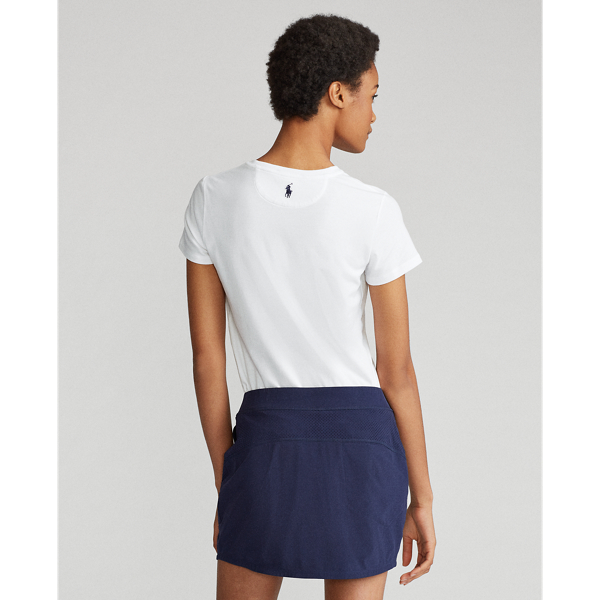 Embroidered Crewneck Tee Ralph Lauren Golf in Ceramic White Multi 4