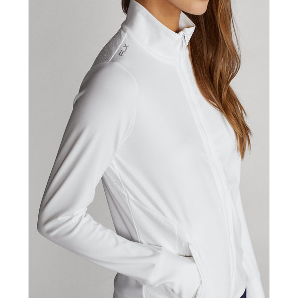 Ceramic White Stretch Eyelet Full-Zip Jacket RLX 6