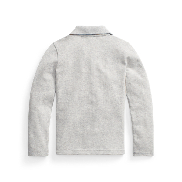 Spring Heather Stretch Mesh Long-Sleeve Polo Girls 1.5-6.5 Years 2