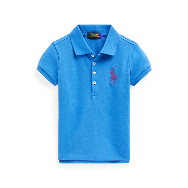 Big Pony Stretch Mesh Polo Girls 1.5-6.5 Years 1
