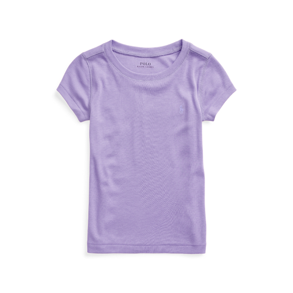 Cotton-Modal Crewneck Tee Girls 2-6x 1