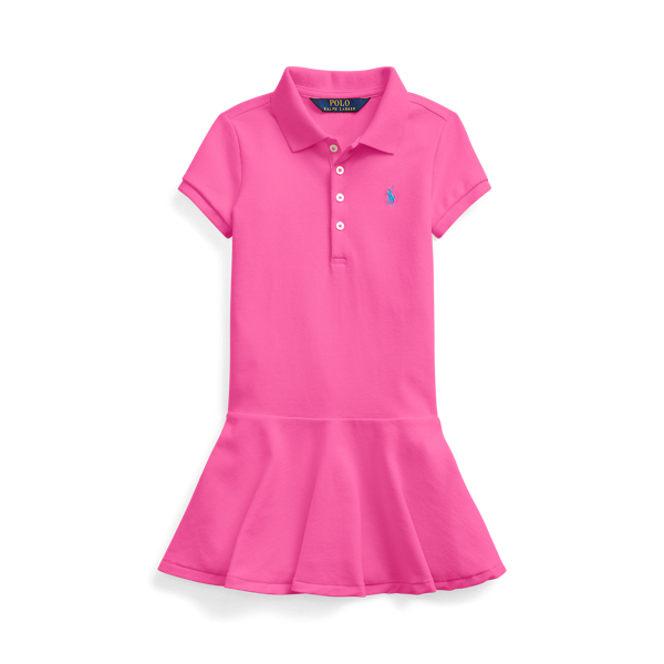 Robe polo en coton piqu&eacute; stretch Girls 1.5-6.5 Years en 1