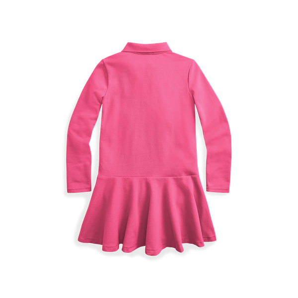College Pink Mesh Long-Sleeve Polo Dress Girls 1.5-6.5 Years 2