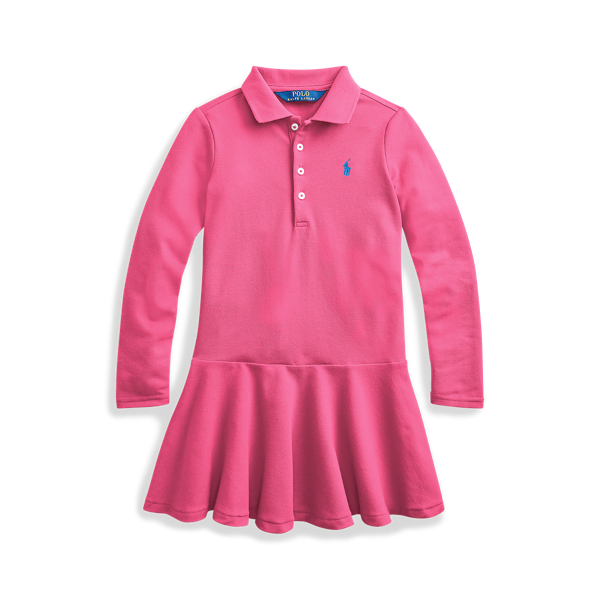 Langarm-Polokleid aus Piqu&eacute; Girls 1.5-6.5 Years in 1
