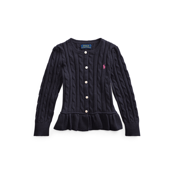 Zopfmusterstrickjacke mit Sch&ouml;&szlig;chen