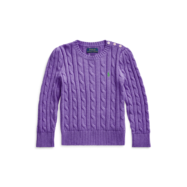 Cable-Knit Cotton Jumper Girls 1.5-6.5 Years 1