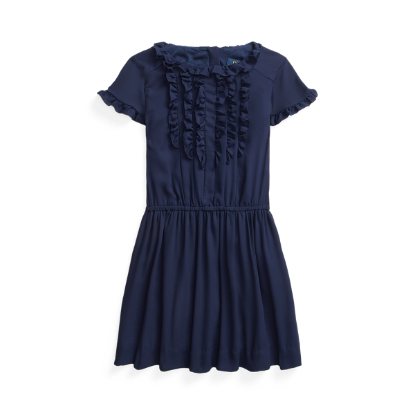 Ruffled Crepe Dress Girls 1.5-6.5 Years in 1