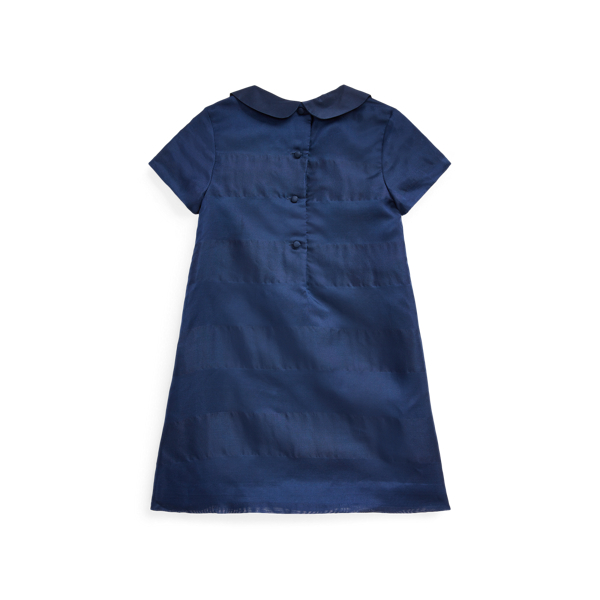 Refined Navy Silk Organza Rugby Dress Girls 1.5-6.5 Years 2