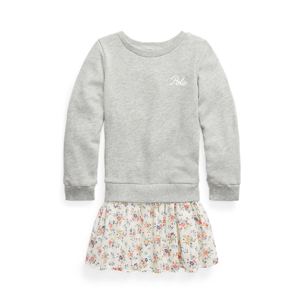 Floral-Skirt Sweatshirt Dress Girls 1.5-6.5 Years 1