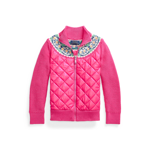Pull hybride enti&egrave;rement zipp&eacute; GIRLS 1.5-6.5 YEARS en 1