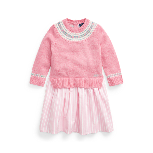 Fair Isle Sweater Dress Girls 1.5-6.5 Years em 1