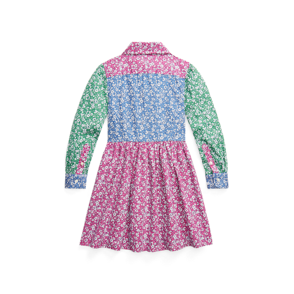 Floral Pink Multi Fun Cotton Shirtdress Girls 1.5-6.5 Years 2