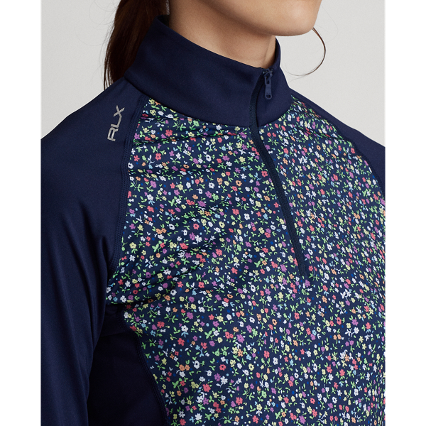 Floral-Print Quarter-Zip RLX Golf em Preppy Petals Multi 5