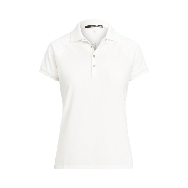 Polo traforata a maniche corte RLX in Ceramic White 2