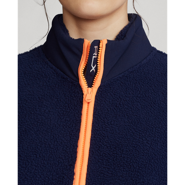Fleece-Golfjacke RLX in Refined Navy/Island Coral 6
