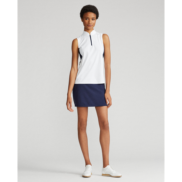 White/Navy Sleeveless Quarter-Zip RLX Golf 4