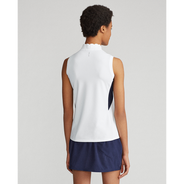 White/Navy Sleeveless Quarter-Zip RLX Golf 5