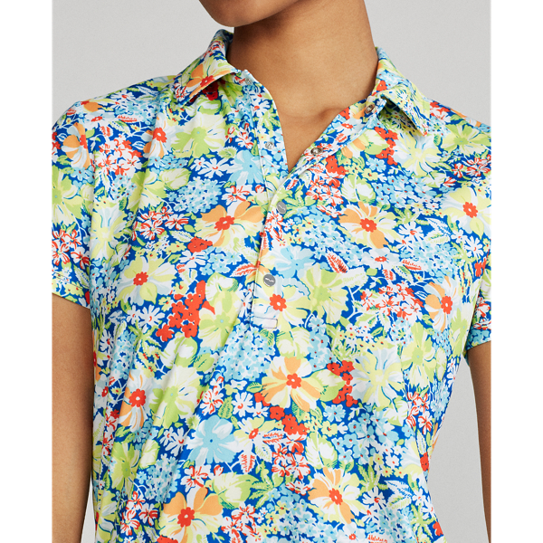Polo de golf Tailored Fit con flores RLX Golf en P&eacute;talos atardecer 6