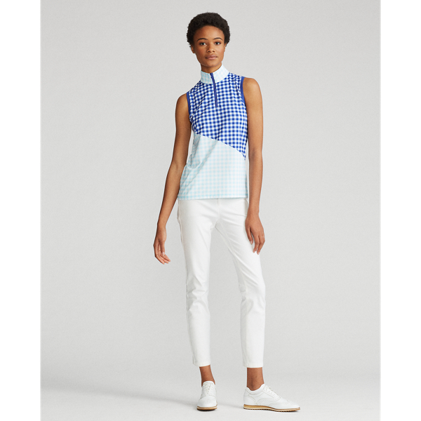 Gingham Quarter-Zip Polo Shirt RLX Golf in Gingham Mix 3